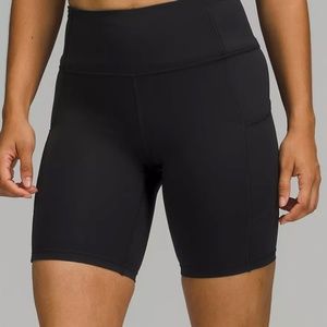Lulu Lemon Fast and Free High-Rise Short 8" Black